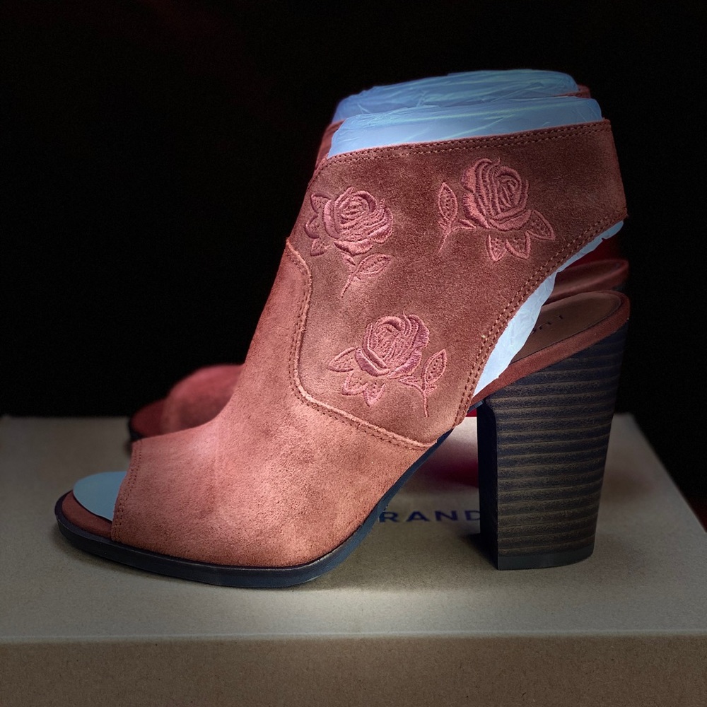 Lucky Brand Open Toe Ankle Boots